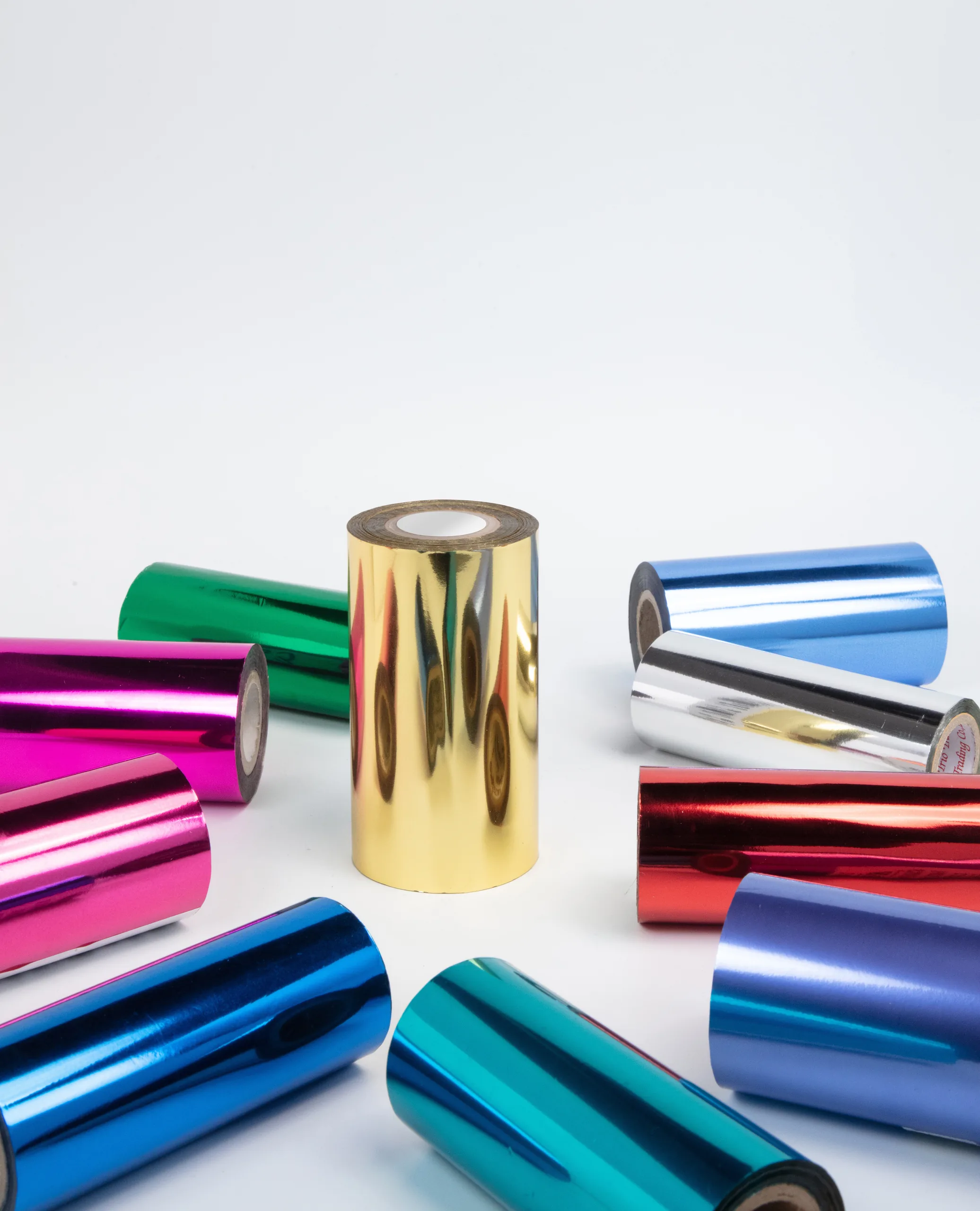 Rolls of metallic hot stamping foil